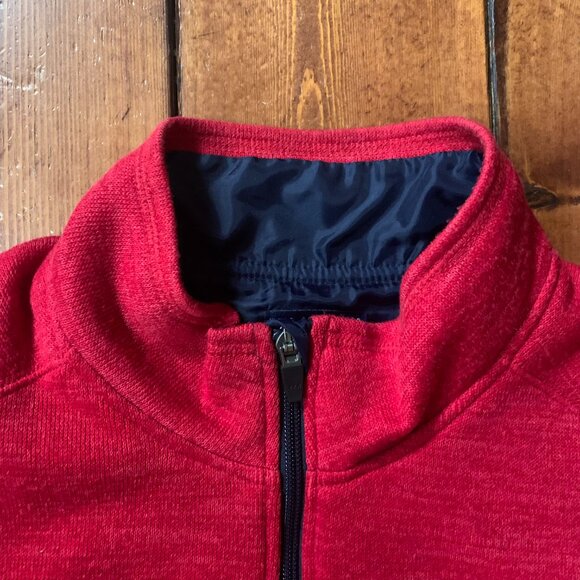 Johnnie-O Red Blue Men's Medium Full Zip Lined Preppy Golf Outdoor Vest EUC - Picture 5 of 12